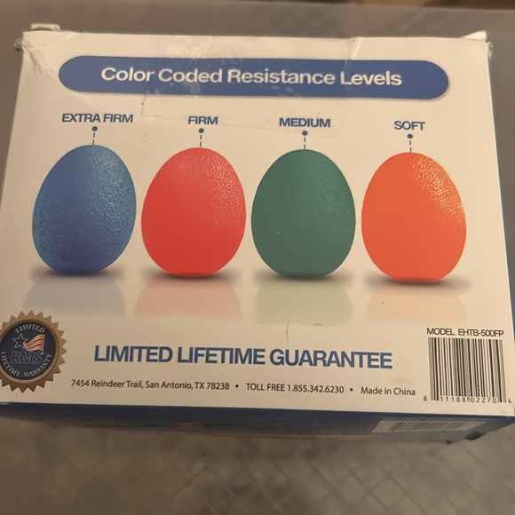 RMS 4-Pack Hand Exercise Balls - Physical & Occupational Therapy Kit. BRAND NEW - Picture 11 of 11